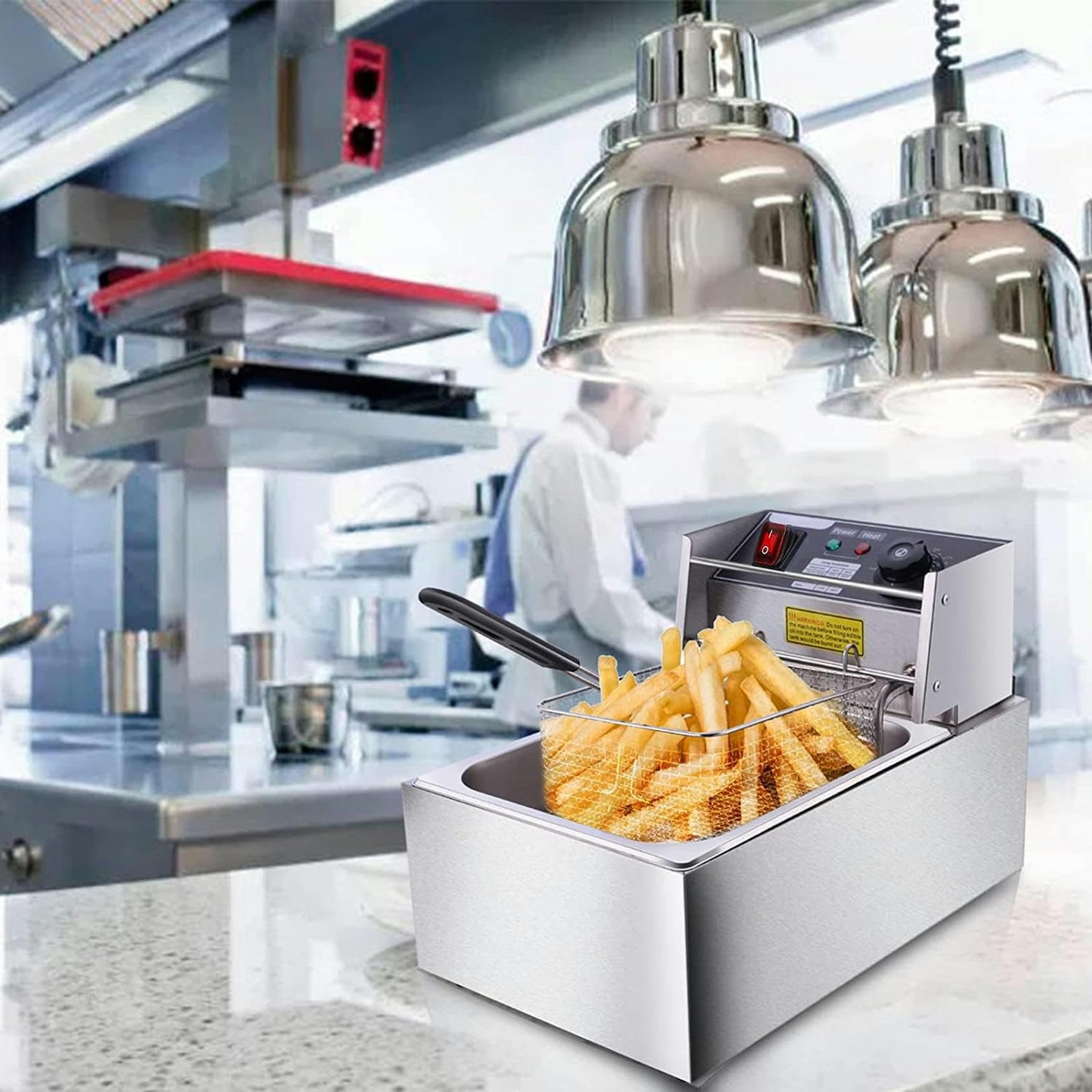 電気フライヤー 6L 2500W 温度調節可能 一槽 揚げ物器 Amazon.co.jp: 電気フライヤー 卓上フライヤー 6L大容量 フライヤー